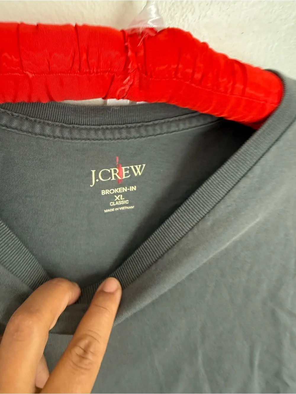 J. Crew Men's Gray Crewneck T-Shirt & Navy Drawstring Shorts Bundle